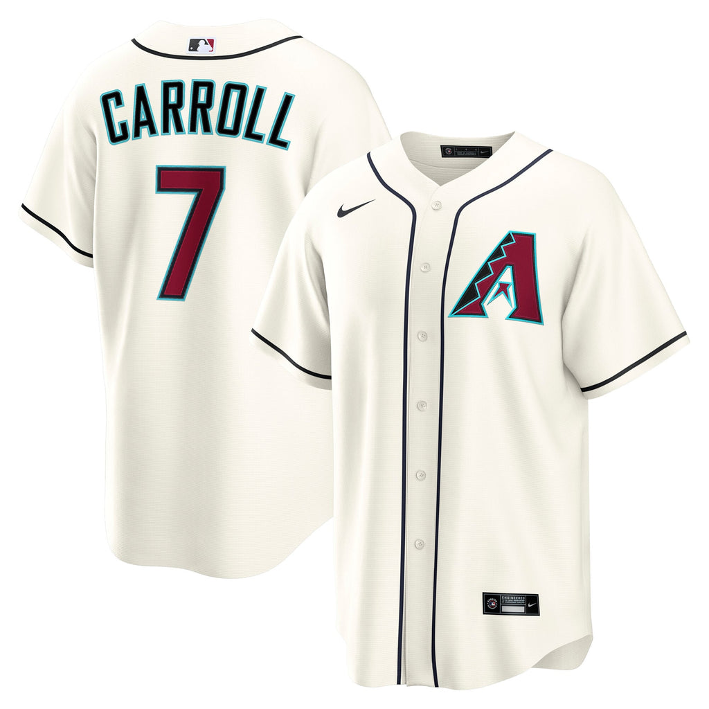 Men's Arizona Diamondbacks Corbin Carroll Nike Cream Home Replica Jersey
