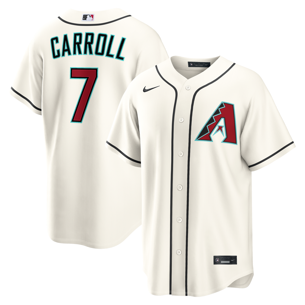 Men's Arizona Diamondbacks Corbin Carroll Nike Cream Home Replica Jersey - 2