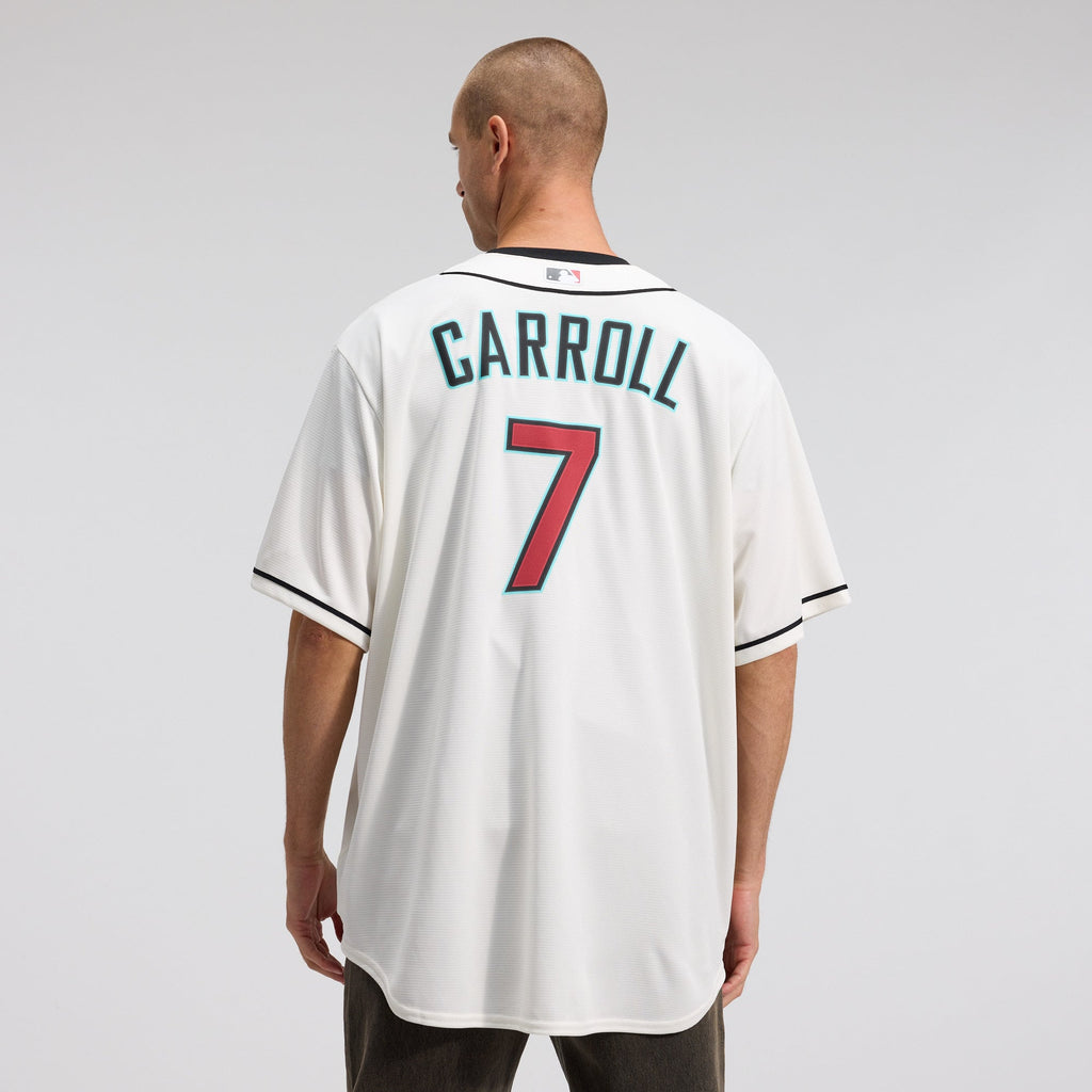 Men's Arizona Diamondbacks Corbin Carroll Nike Cream Home Replica Jersey - 4