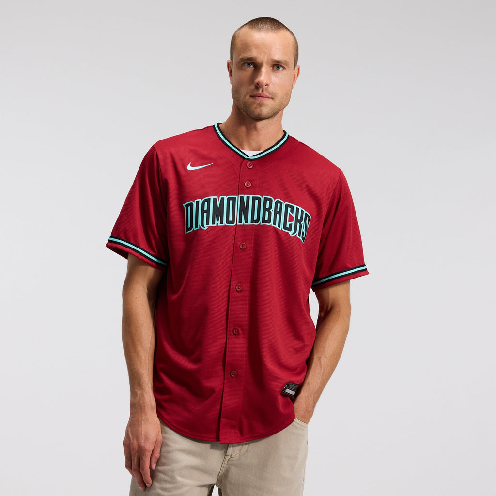Men's Arizona Diamondbacks Corbin Carroll Nike Crimson Alternate 2 Replica Jersey - 3