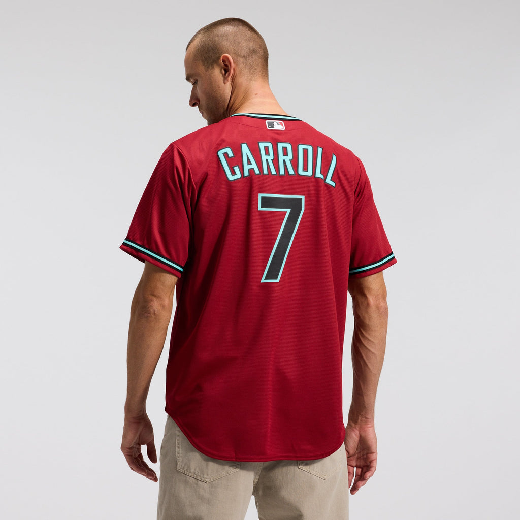Men's Arizona Diamondbacks Corbin Carroll Nike Crimson Alternate 2 Replica Jersey - 4