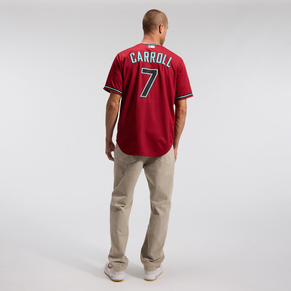 Men's Arizona Diamondbacks Corbin Carroll Nike Crimson Alternate 2 Replica Jersey - 6