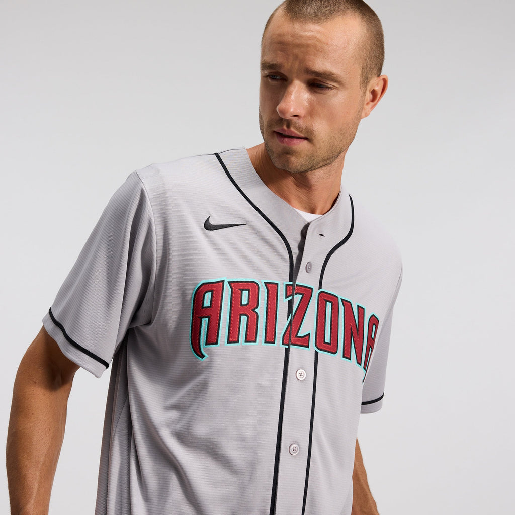Men's Arizona Diamondbacks Corbin Carroll Nike Gray Road Replica Jersey - 11
