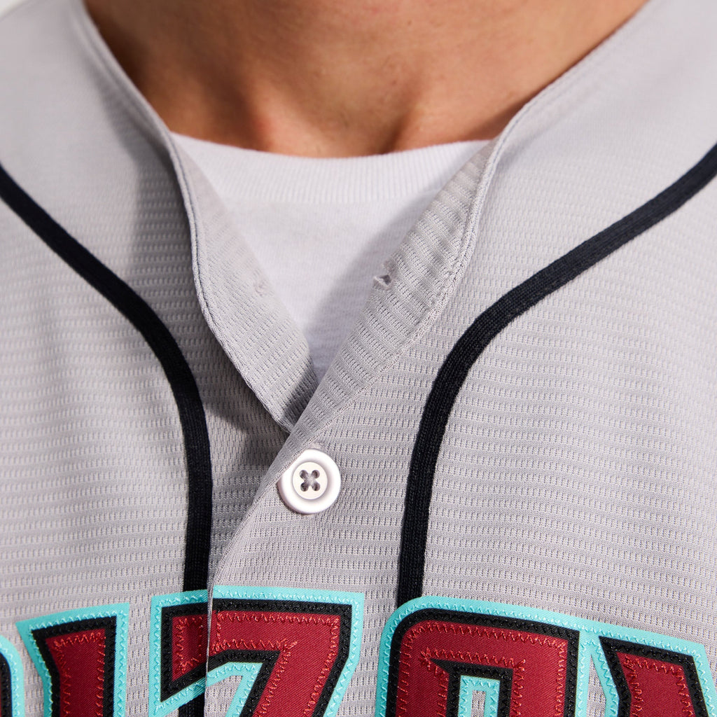 Men's Arizona Diamondbacks Corbin Carroll Nike Gray Road Replica Jersey - 14