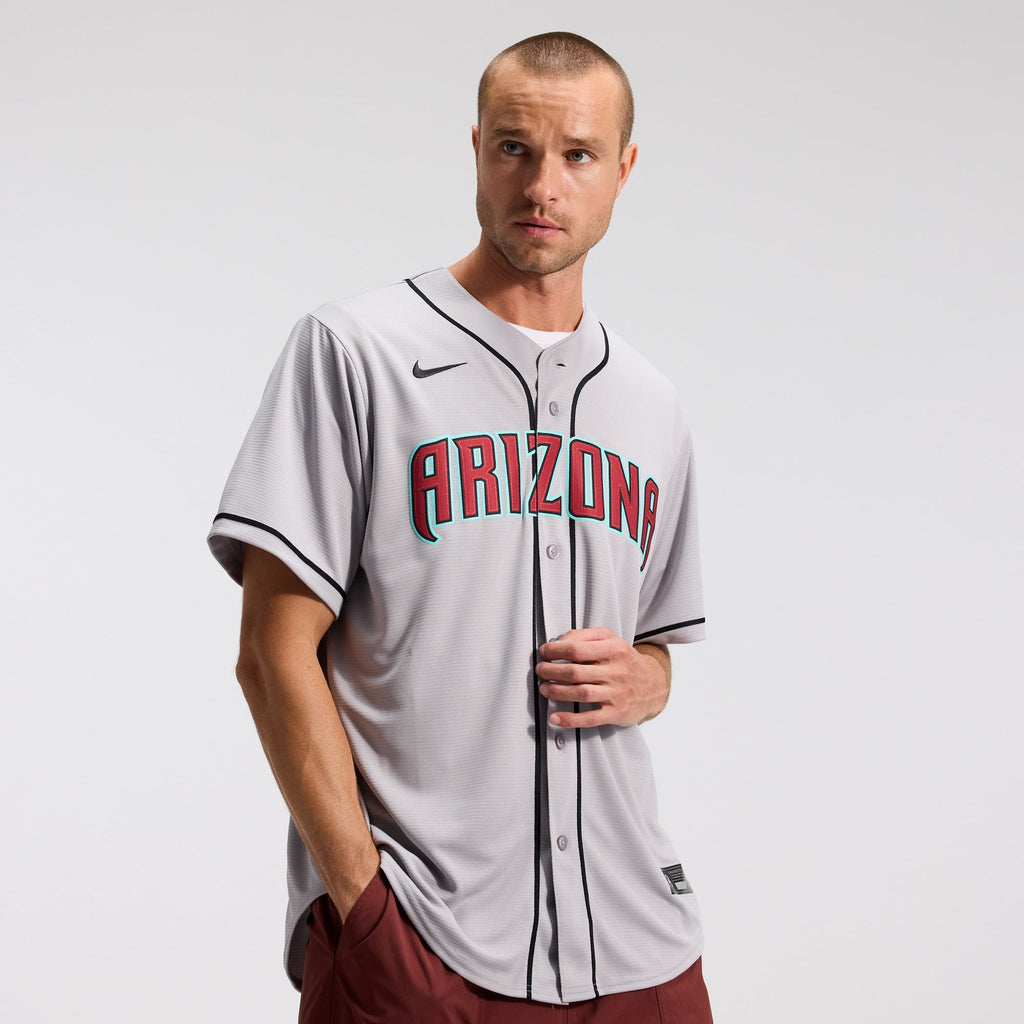 Men's Arizona Diamondbacks Corbin Carroll Nike Gray Road Replica Jersey - 3