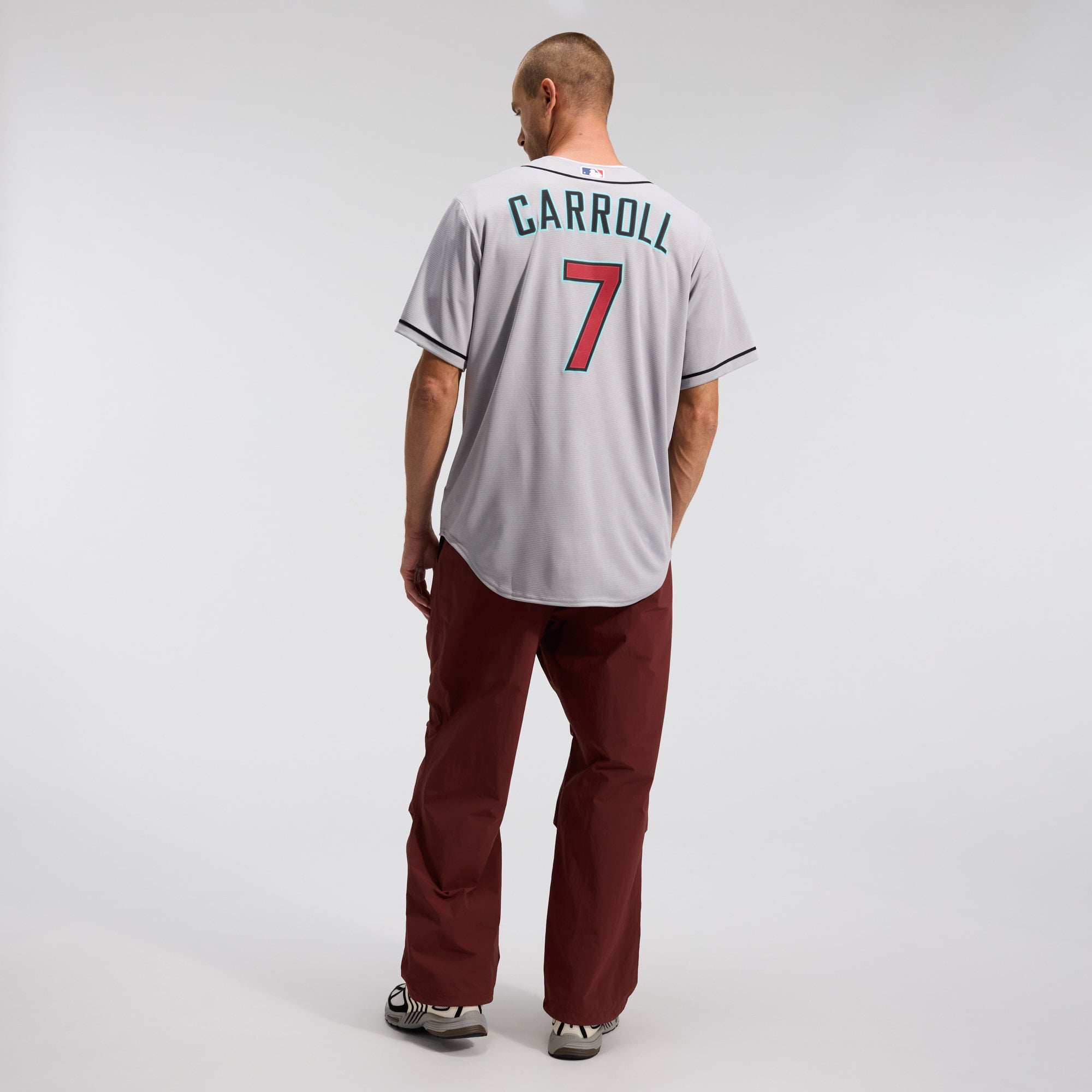 Men's Arizona Diamondbacks Corbin Carroll Nike Gray Road Replica Jersey - 6