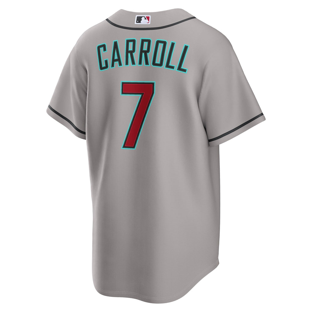 Men's Arizona Diamondbacks Corbin Carroll Nike Gray Road Replica Jersey - 8