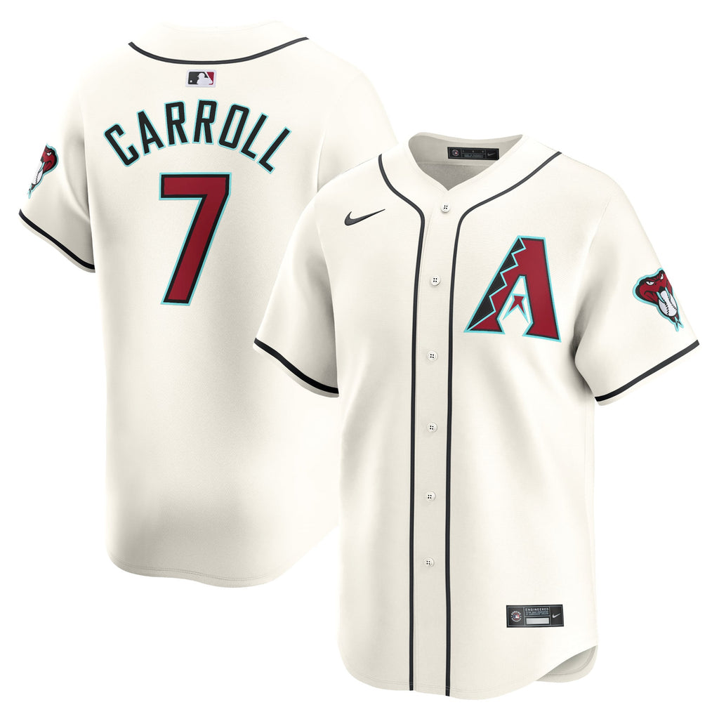 Men's Arizona Diamondbacks Corbin Carroll Nike White Home Limited Player Jersey - 2