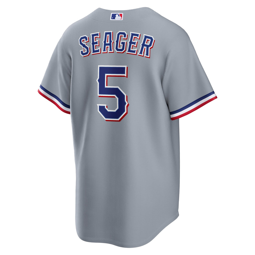 Men's Texas Rangers Corey Seager Nike Gray Road Replica Jersey - 4