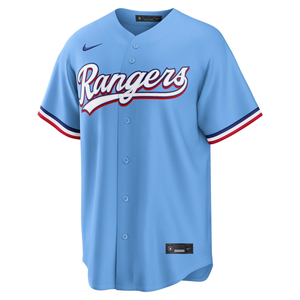 Men's Texas Rangers Corey Seager Nike Light Blue Alternate Replica Jersey - 3