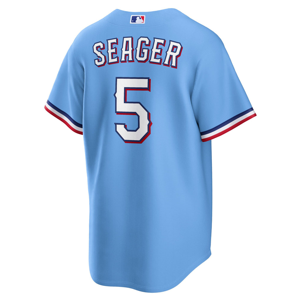 Men's Texas Rangers Corey Seager Nike Light Blue Alternate Replica Jersey - 4