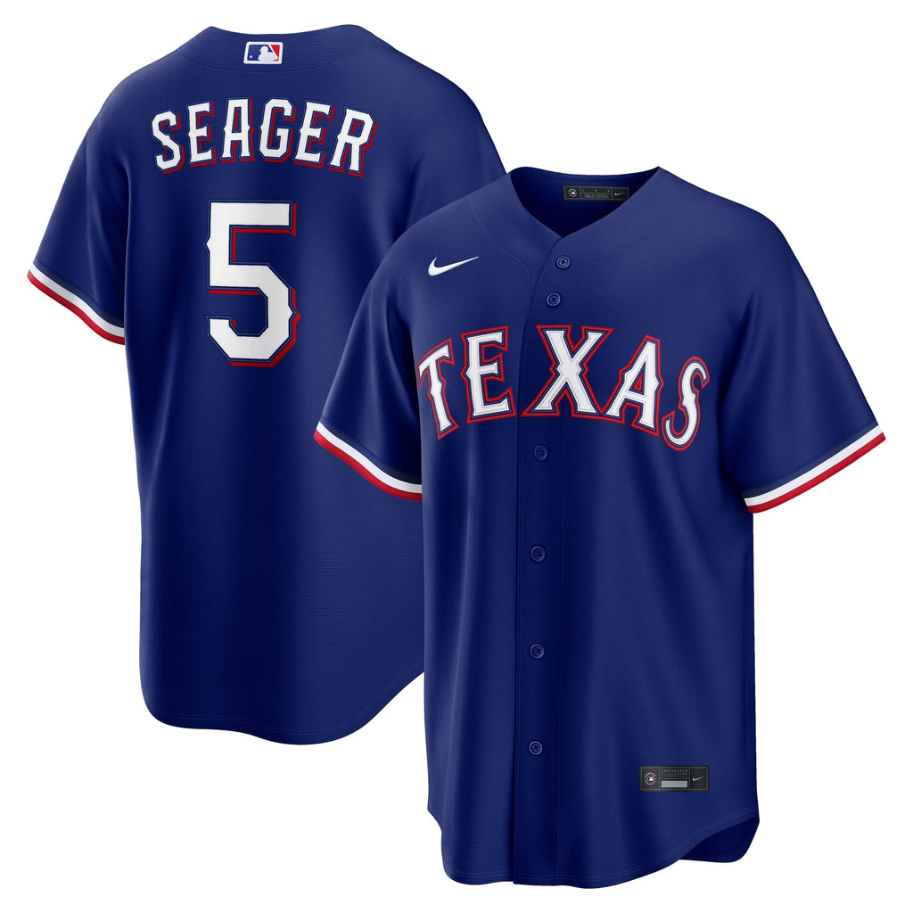 Men's Texas Rangers Corey Seager Nike Royal Alternate 2 Replica Jersey - 2