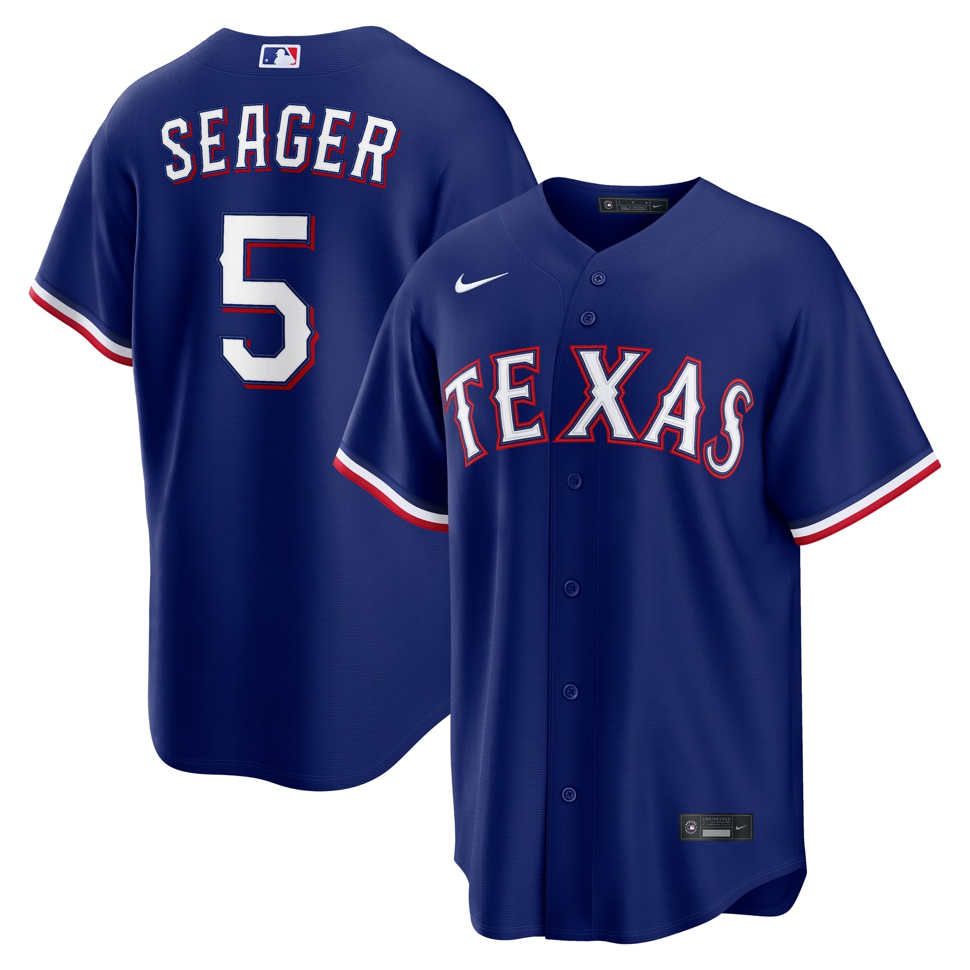 Men's Texas Rangers Corey Seager Nike Royal Alternate 2 Replica Jersey