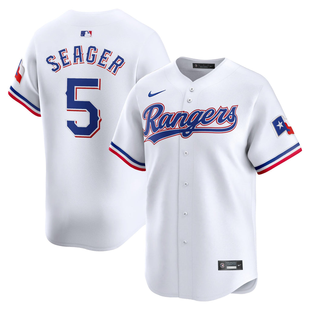 Men's Texas Rangers Corey Seager Nike White Home Limited Player Jersey - 2