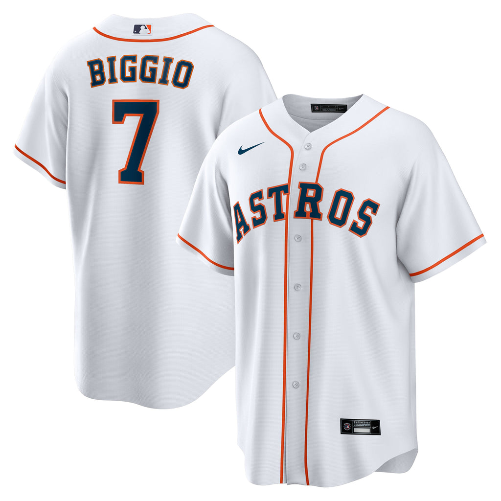 Men's Houston Astros Craig Biggio Nike White Home Retired Player Replica Jersey - 2