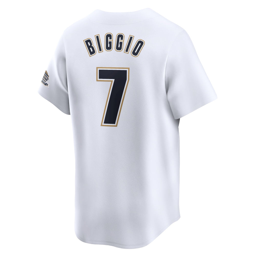 Men's Houston Astros Craig Biggio Nike White Throwback Cooperstown Collection Limited Jersey - 4