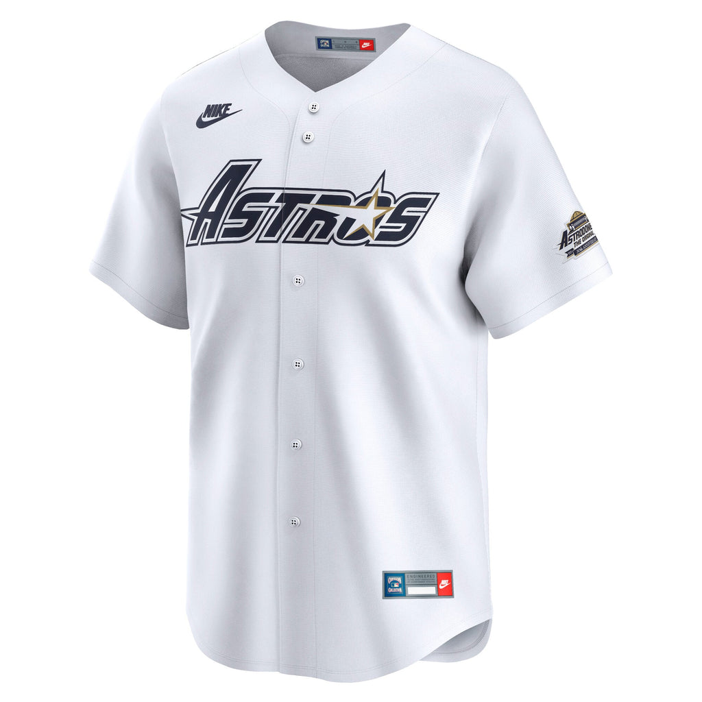 Men's Houston Astros Craig Biggio Nike White Throwback Cooperstown Collection Limited Jersey - 3