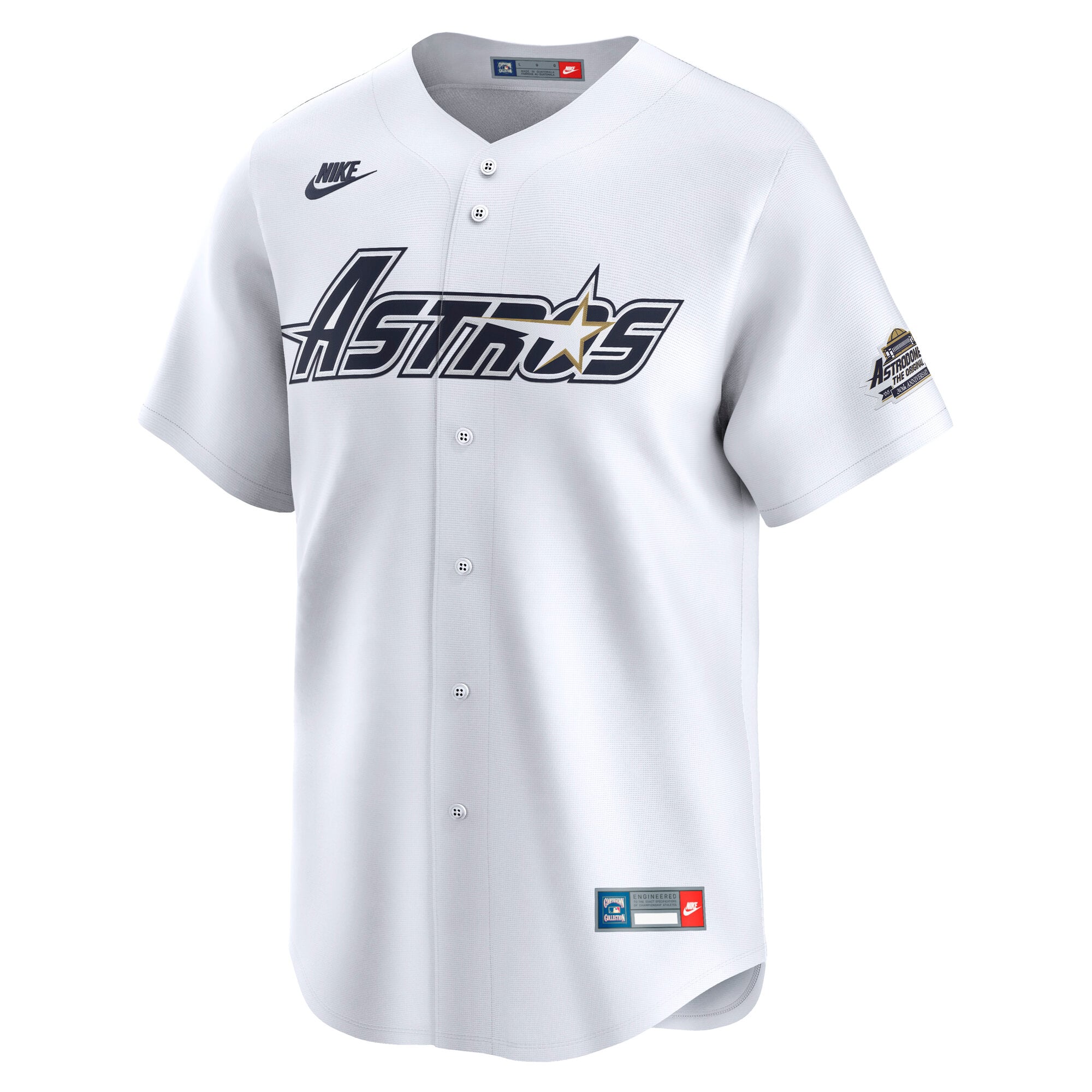 Men's Houston Astros Craig Biggio Nike White Throwback Cooperstown Collection Limited Jersey - 3
