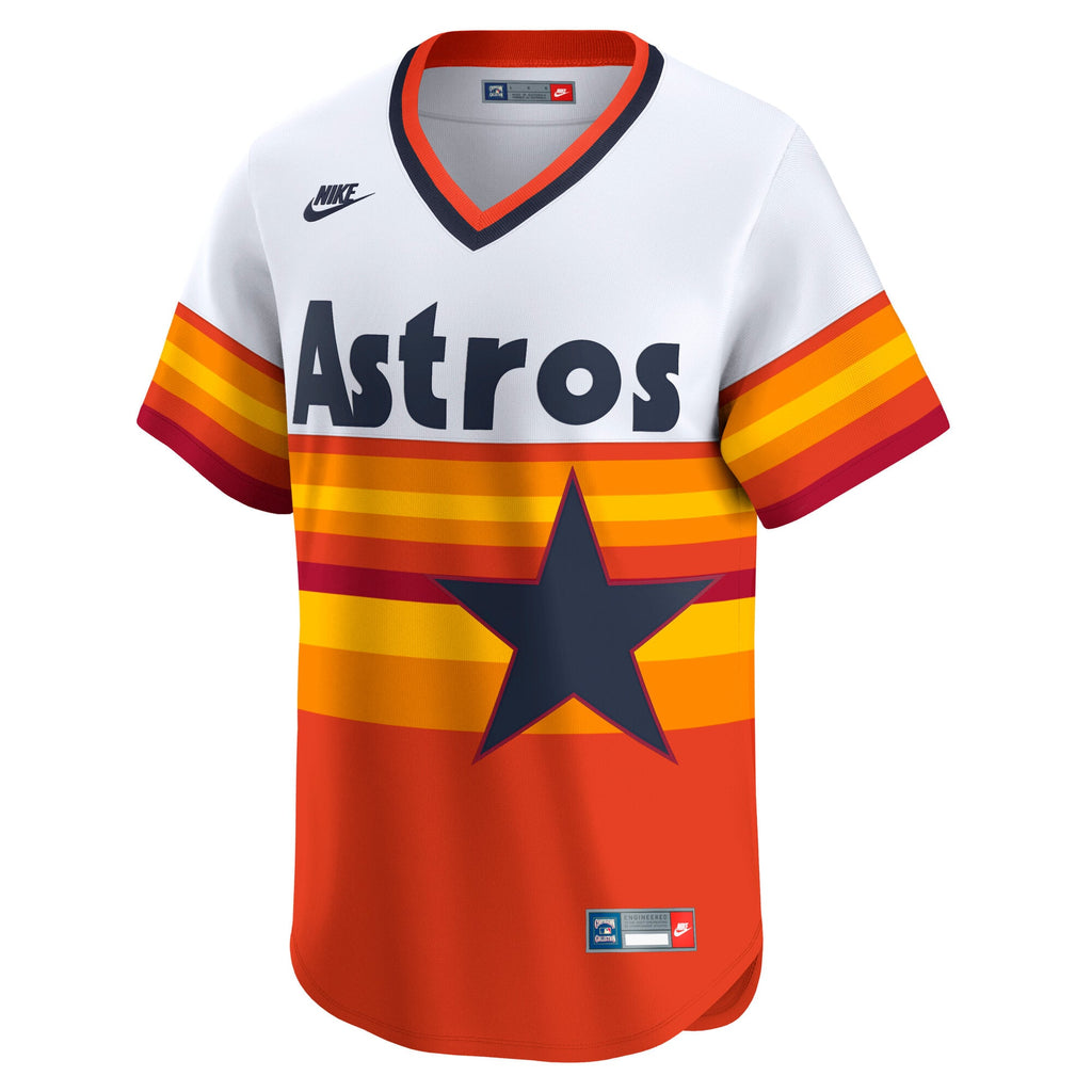 Men's Houston Astros Craig Biggio Nike White Throwback Cooperstown Collection Limited Player Jersey - 3