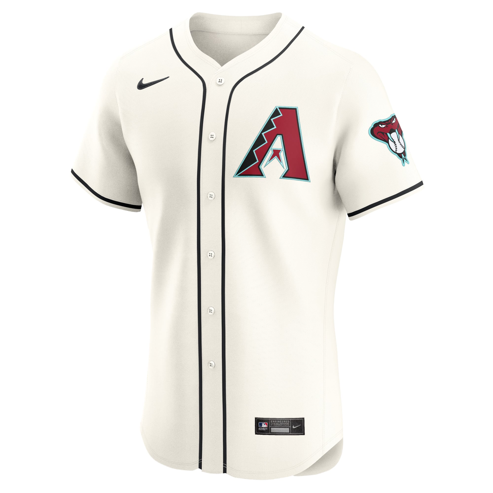 Men's Arizona Diamondbacks Nike Cream Elite Jersey - 3