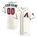 Men's Arizona Diamondbacks Nike Cream Home Authentic Custom Jersey