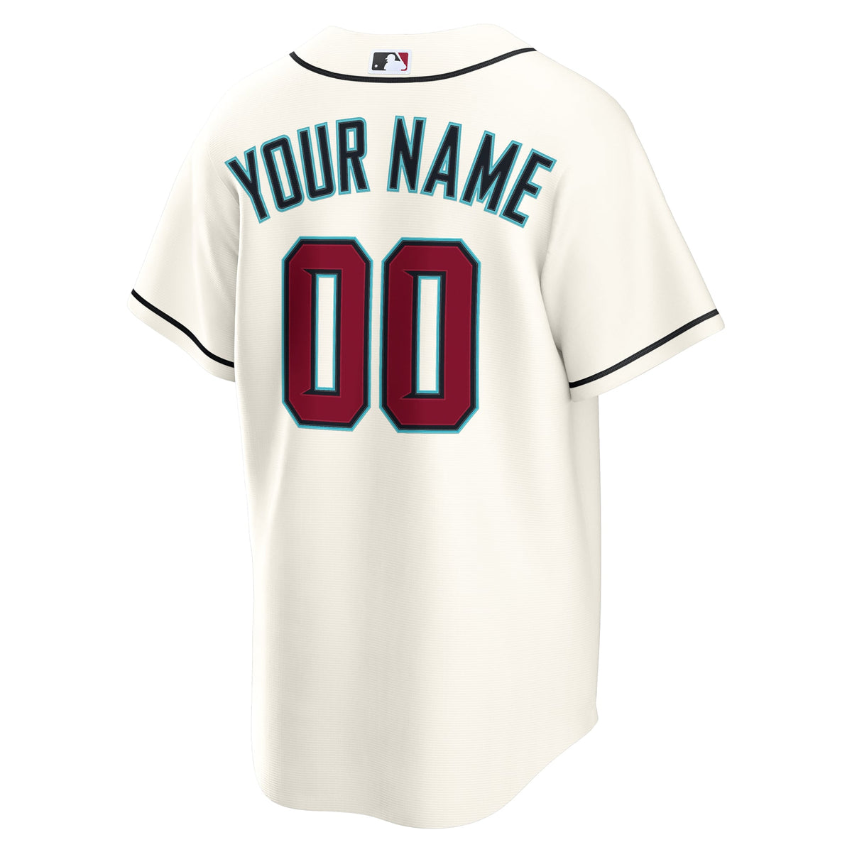 Men's Arizona Diamondbacks Nike Cream Home Custom Replica Jersey - 4
