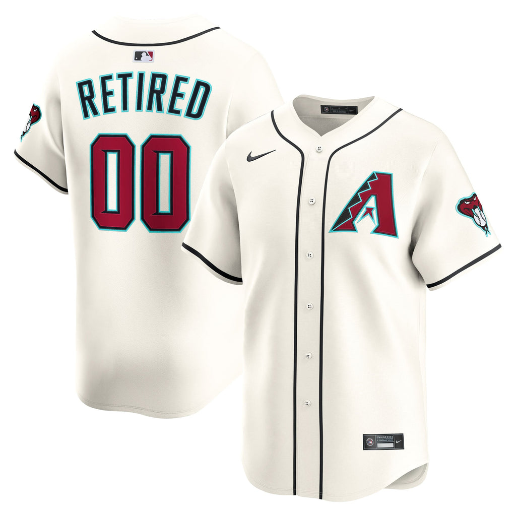 Men's Arizona Diamondbacks Nike Cream Home Limited Pick-A-Player Retired Roster Jersey - 2