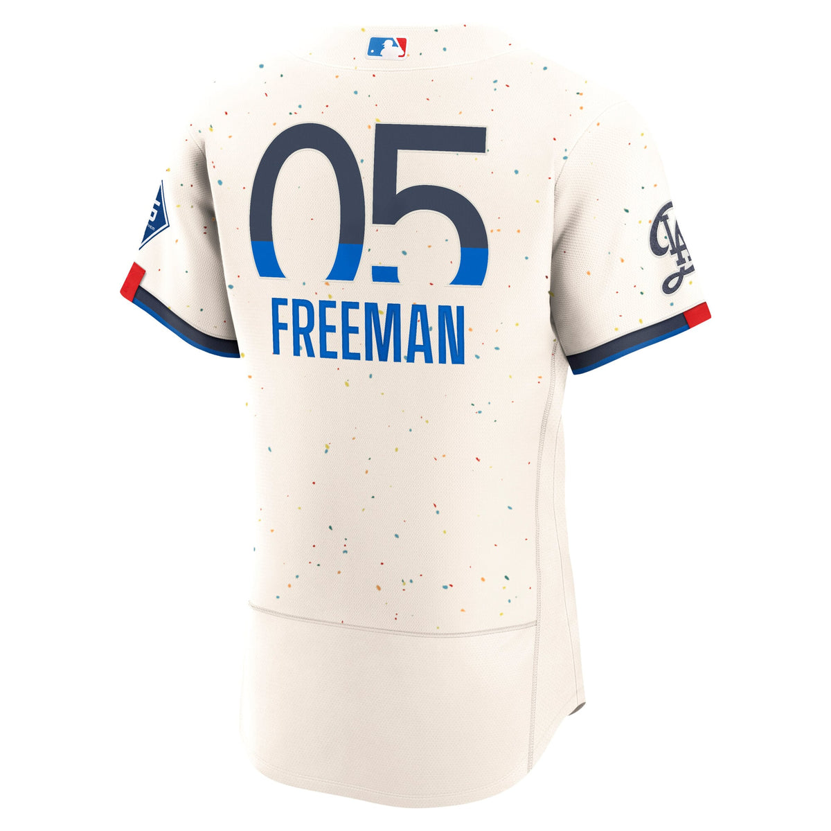 Men's Los Angeles Dodgers Freddie Freeman Nike Cream City Connect Authentic Sponsor Patch Jersey - 4