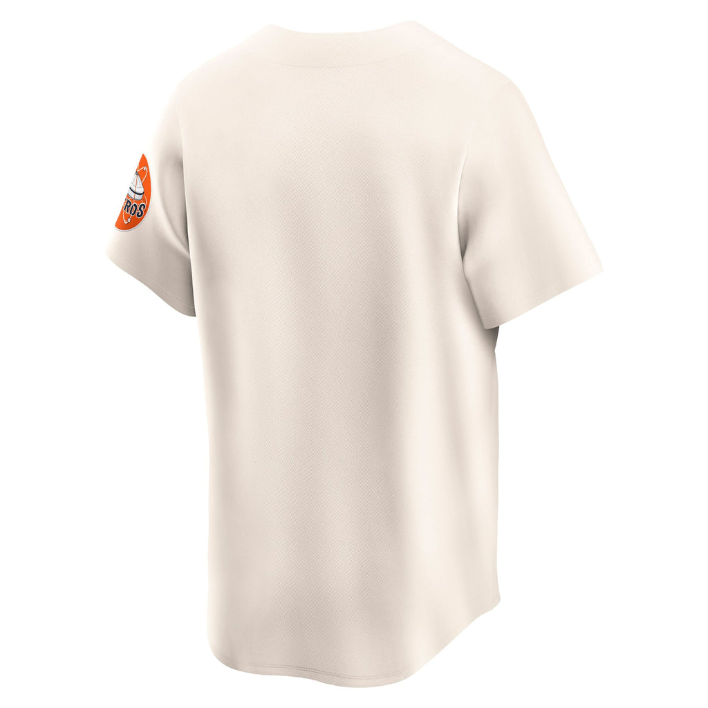 Men's Houston Astros Nike Cream Cooperstown Collection Limited Jersey - 4