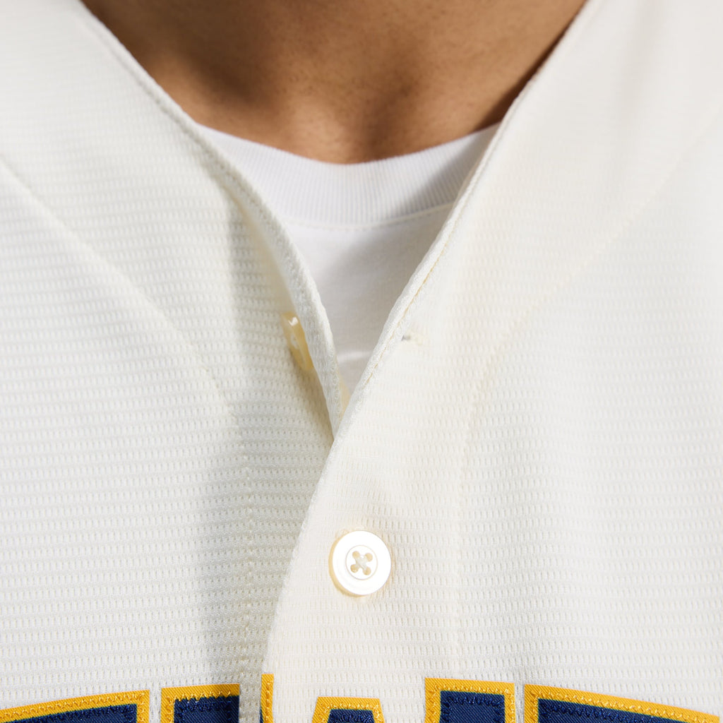 Men's Milwaukee Brewers Nike Cream Home Replica Team Jersey - 11