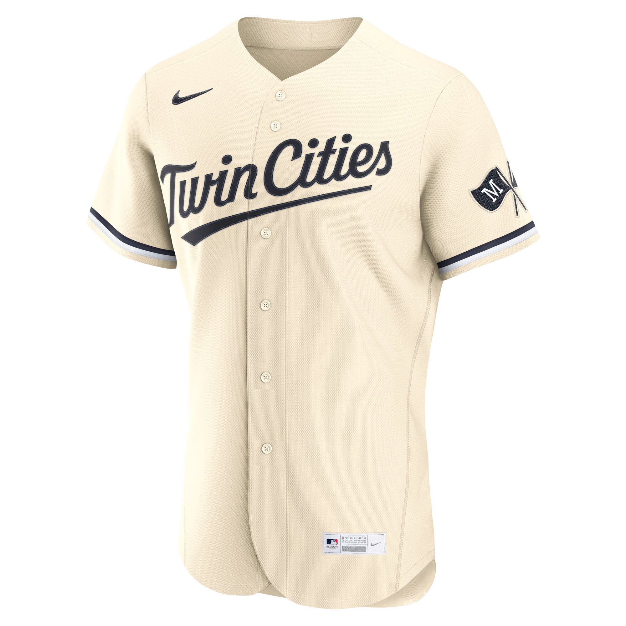 Men's Minnesota Twins Nike Cream Alternate Authentic Jersey - 3