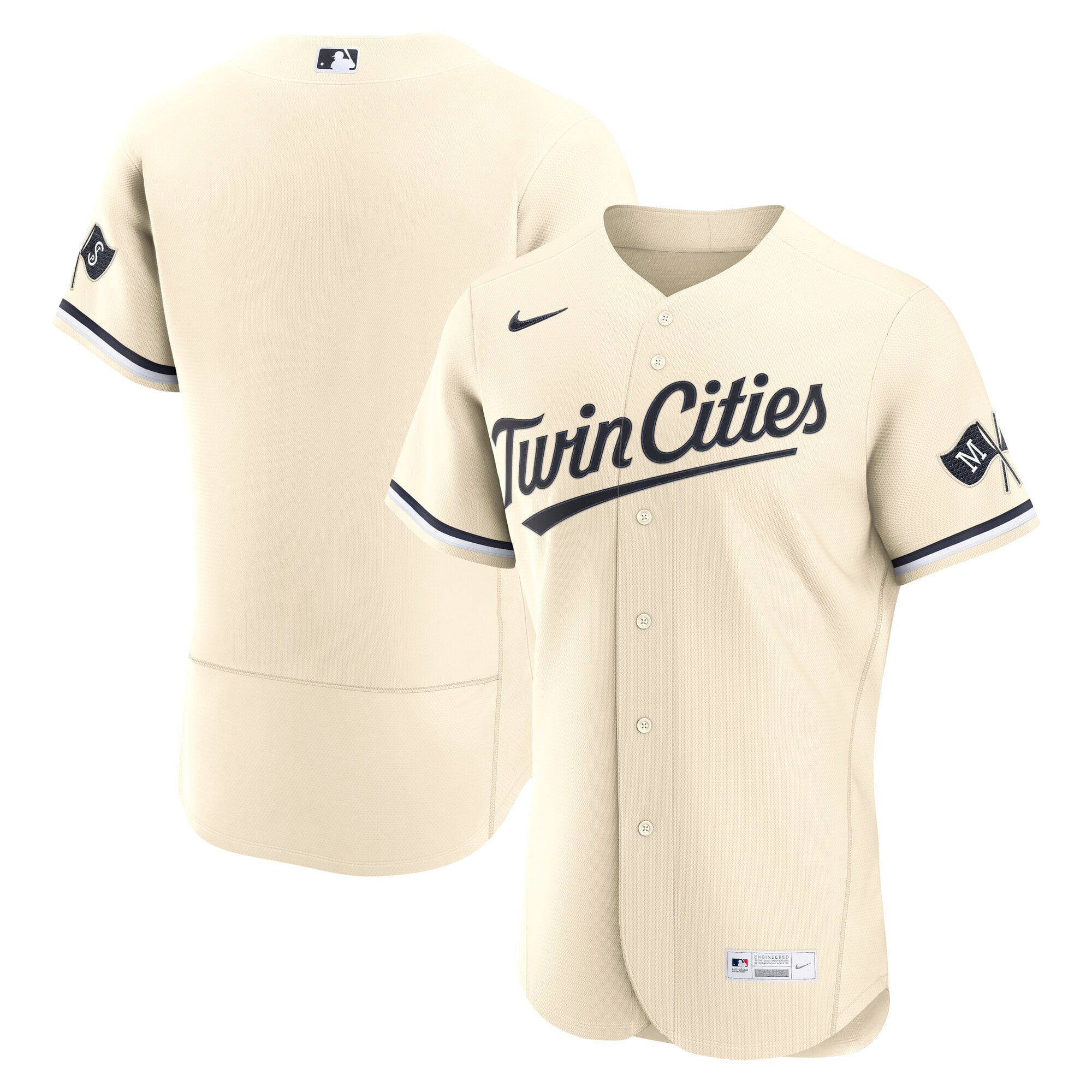 Men's Minnesota Twins Nike Cream Alternate Authentic Jersey