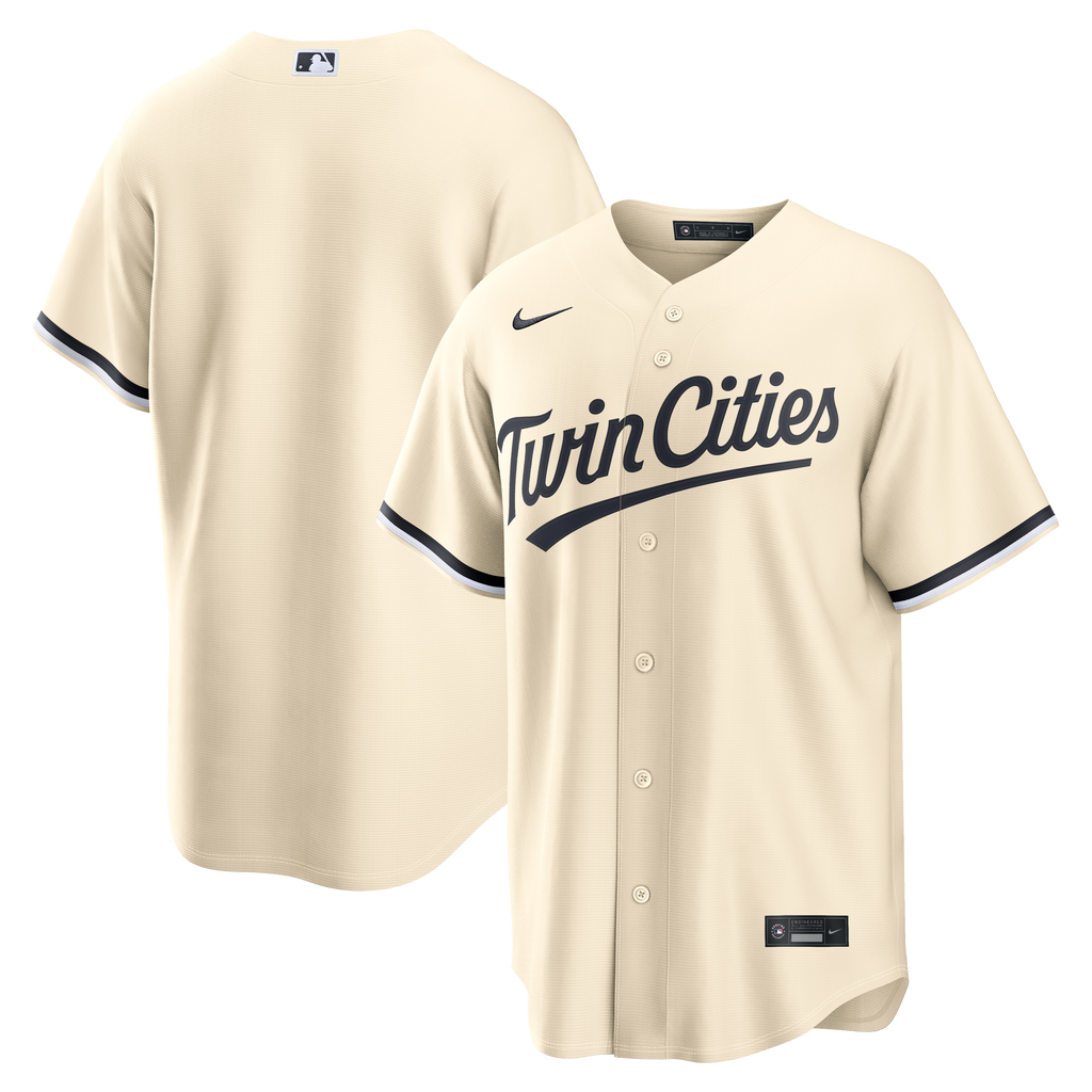 Men's Minnesota Twins Nike Cream Alternate Replica Jersey - 2