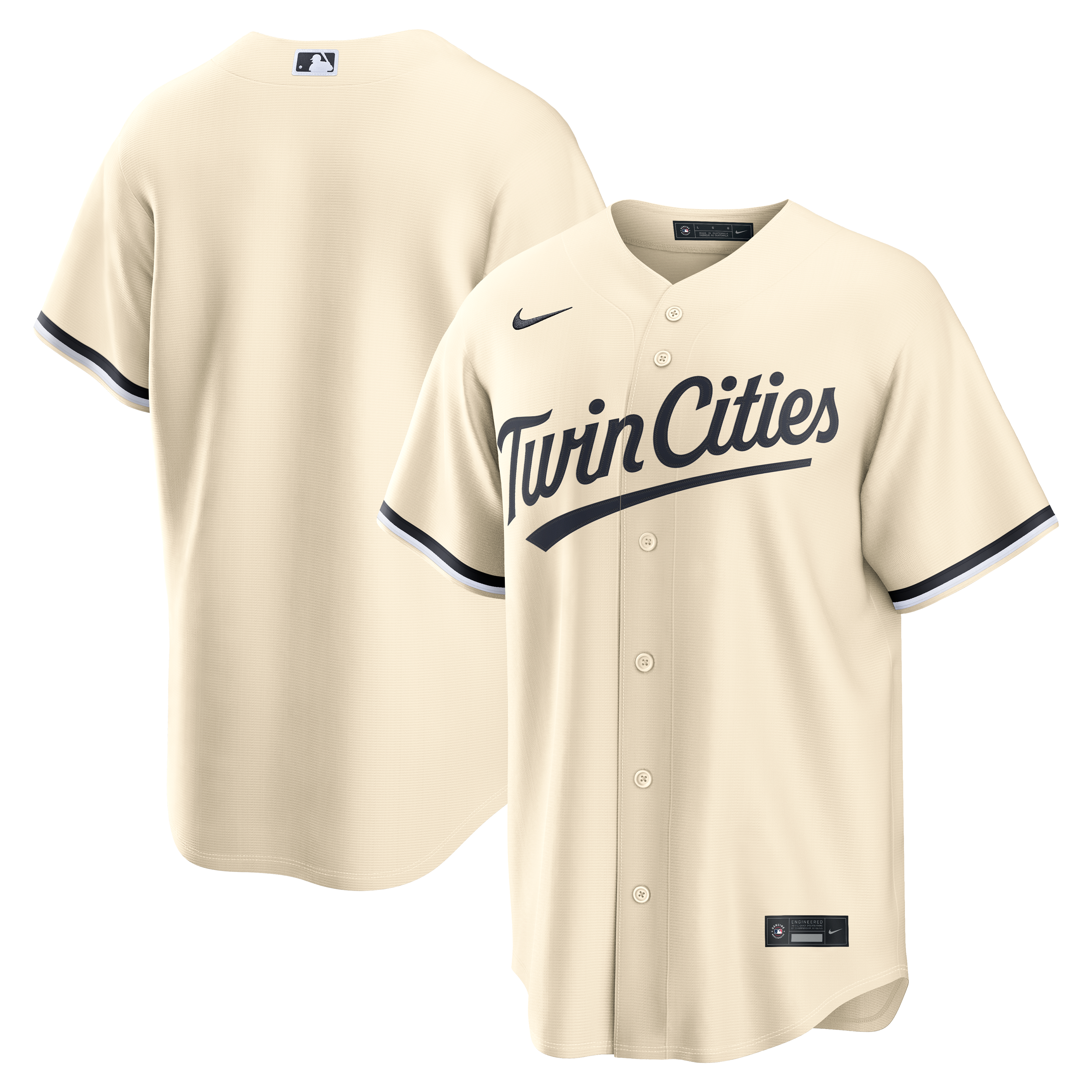 Men's Minnesota Twins Nike Cream Alternate Replica Jersey - 2