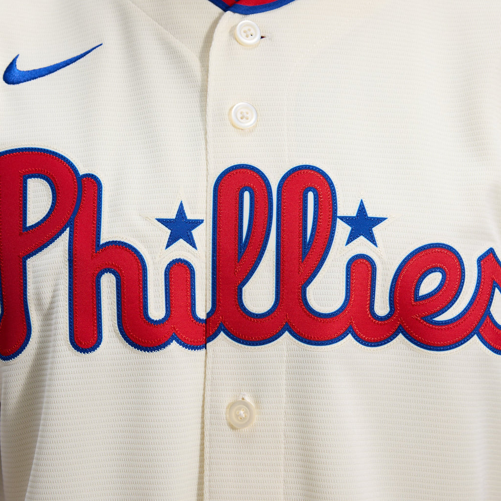 Men's Philadelphia Phillies Nike Cream Alternate Replica Jersey - 11