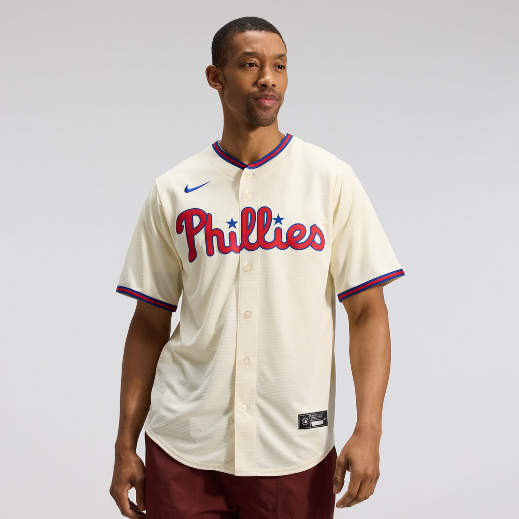 Men's Philadelphia Phillies Nike Cream Alternate Replica Jersey - 2