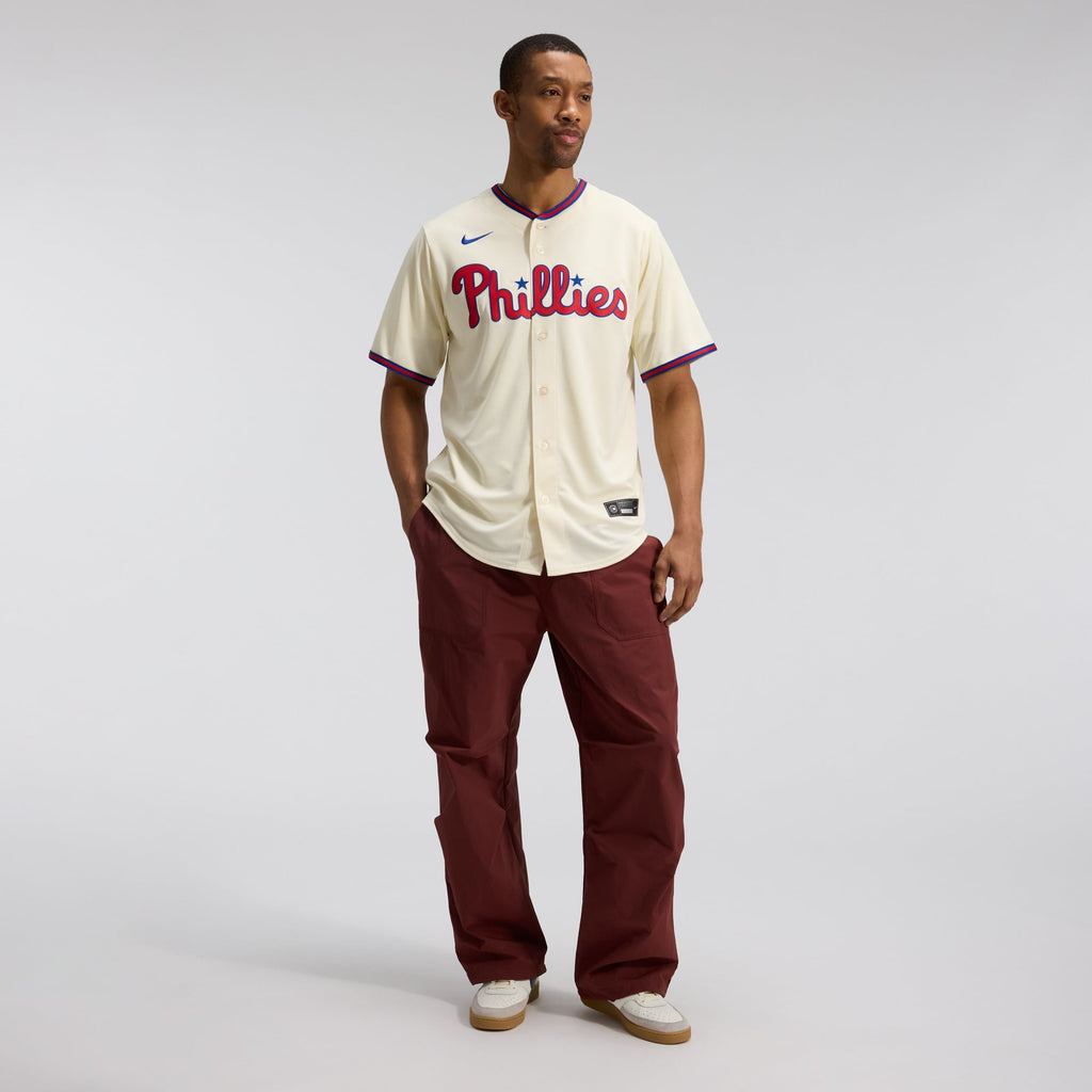 Men's Philadelphia Phillies Nike Cream Alternate Replica Jersey - 4