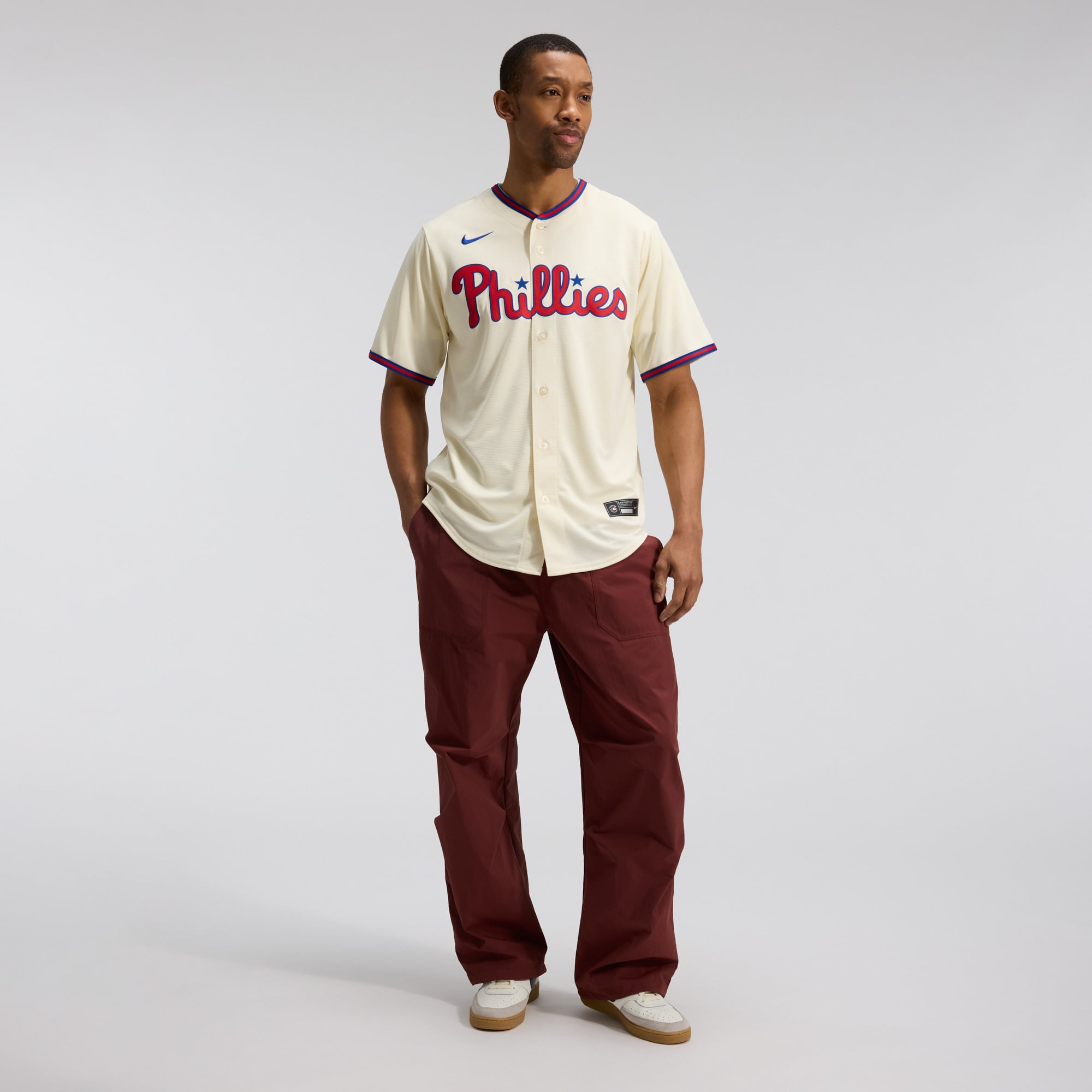 Men's Philadelphia Phillies Nike Cream Alternate Replica Jersey - 4