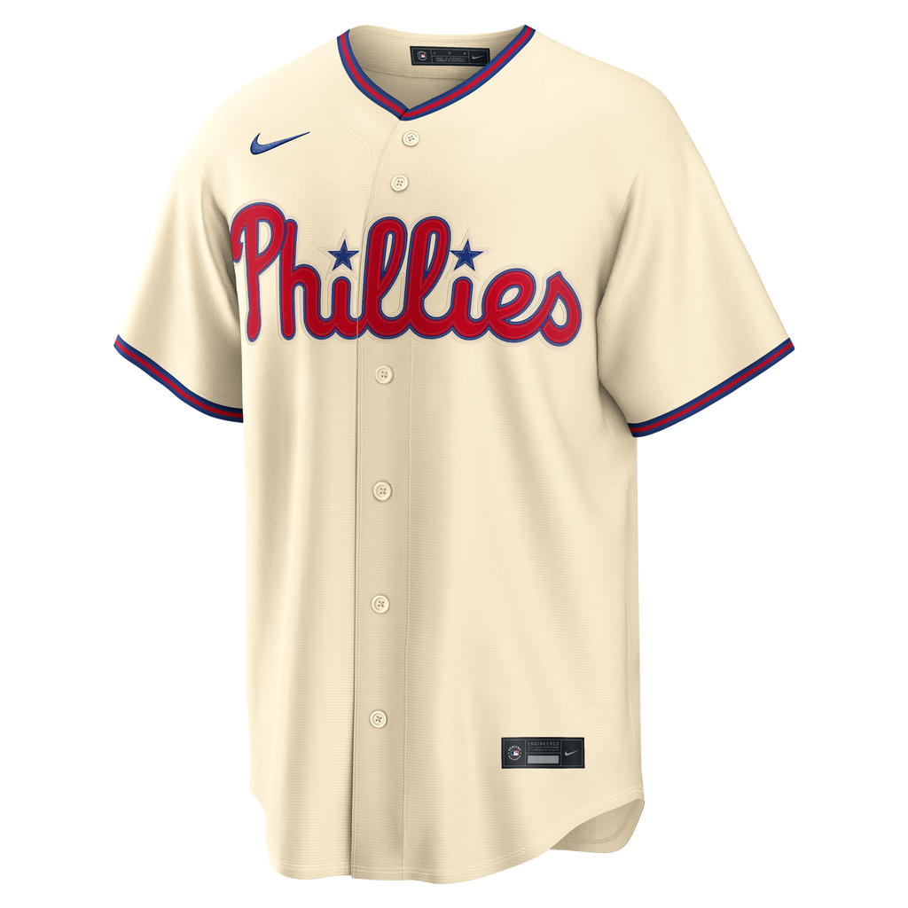 Men's Philadelphia Phillies Nike Cream Alternate Replica Jersey - 6