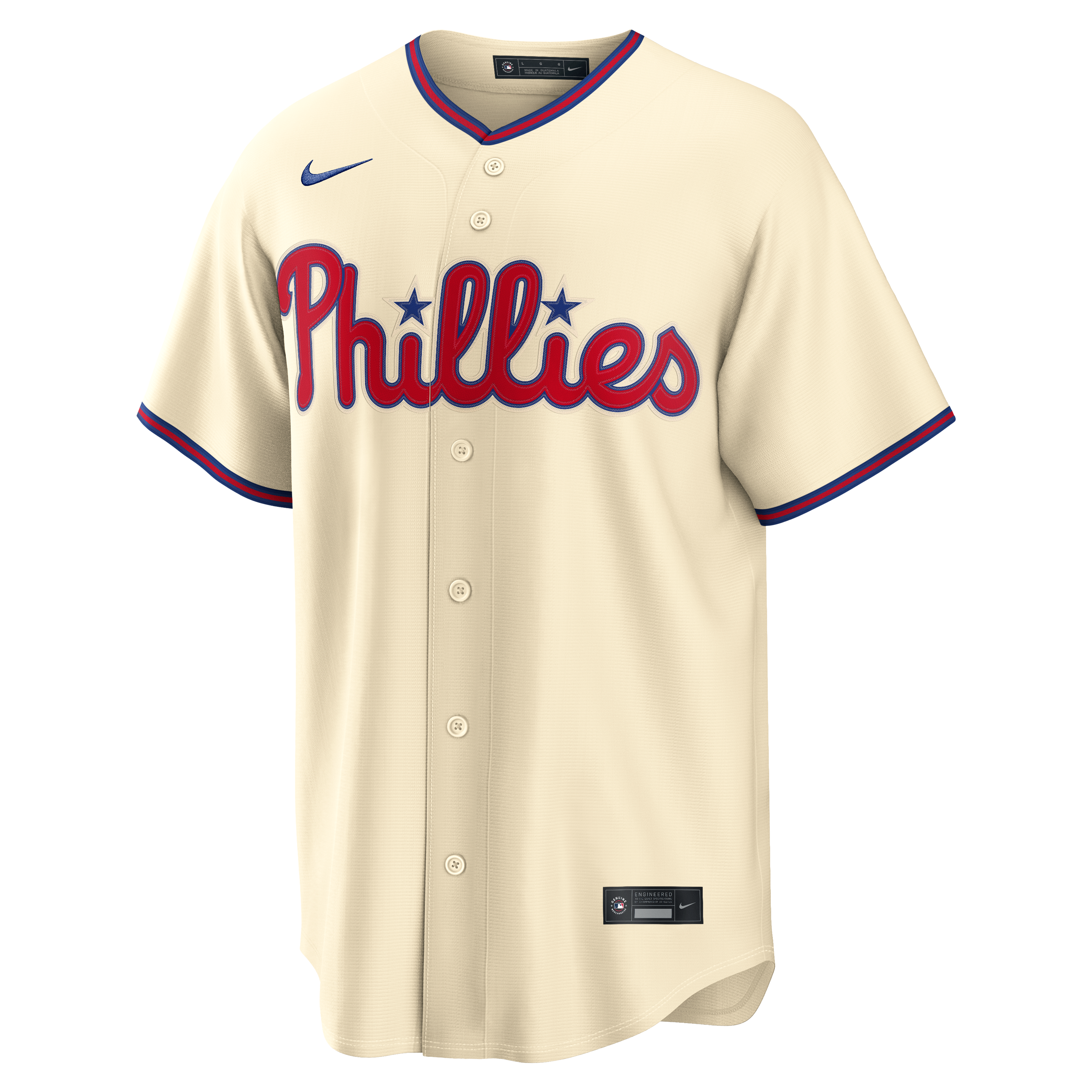 Men's Philadelphia Phillies Nike Cream Alternate Replica Jersey - 6
