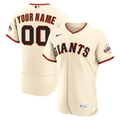 Men's San Francisco Giants Nike Cream Home Authentic Custom Jersey