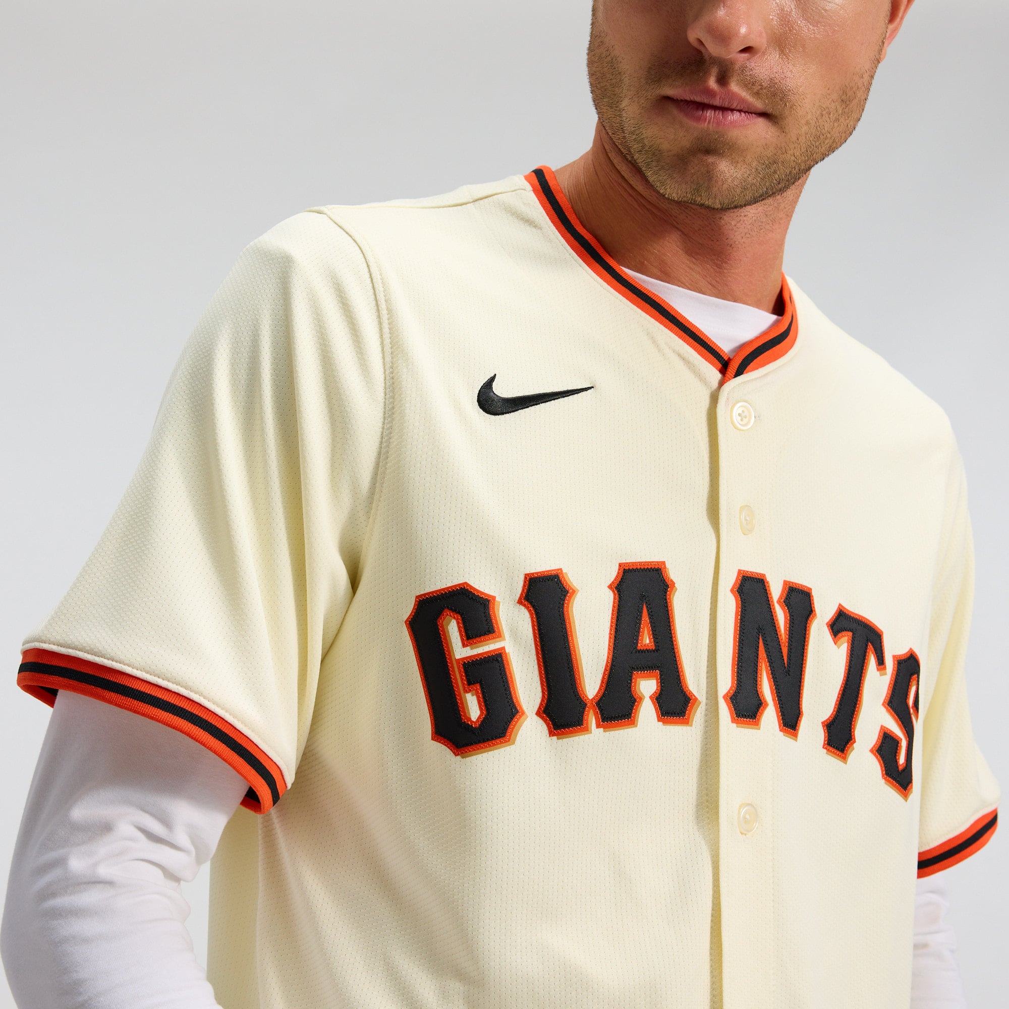 Men's San Francisco Giants Nike Cream Home Limited Jersey - 9