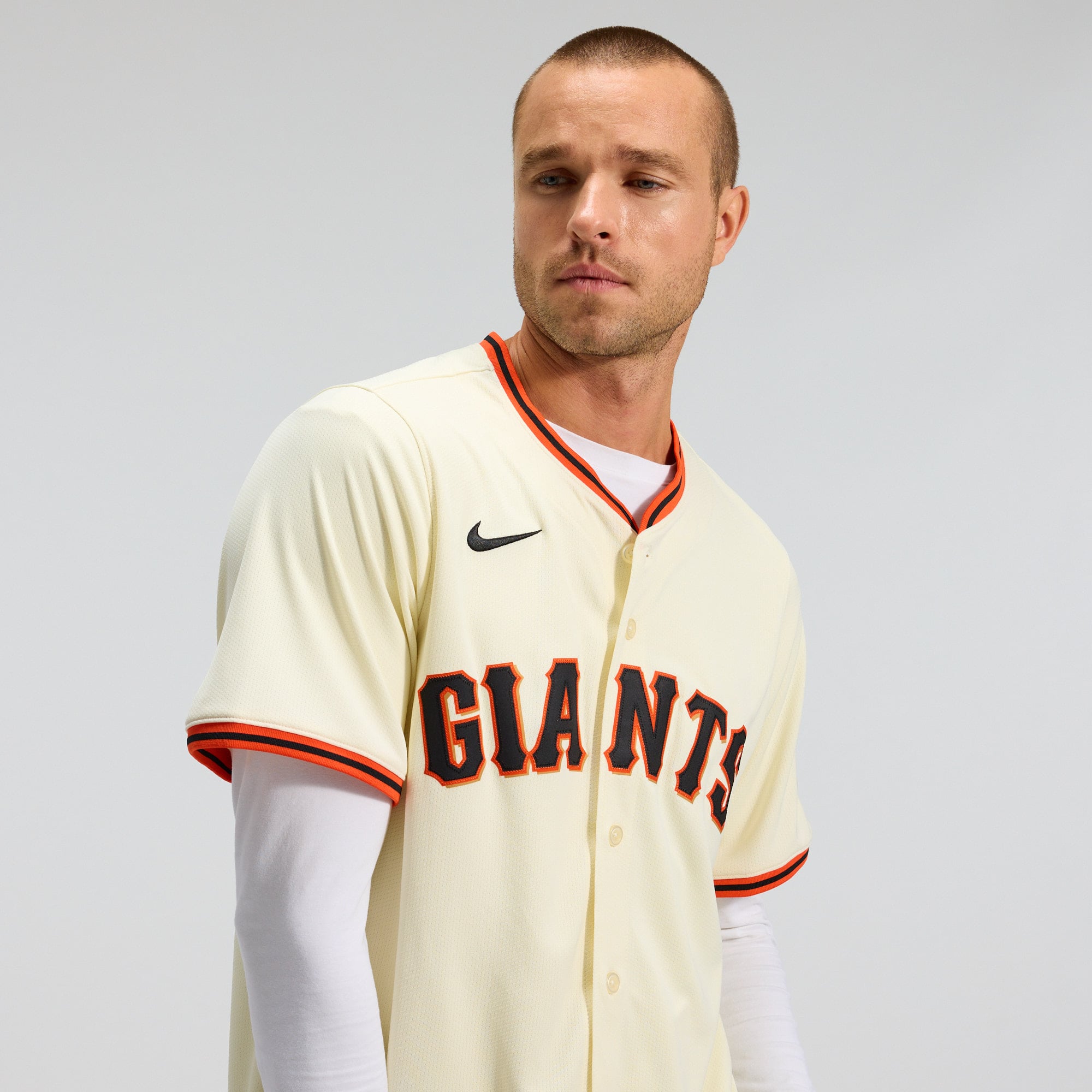 Men's San Francisco Giants Nike Cream Home Limited Jersey - 10