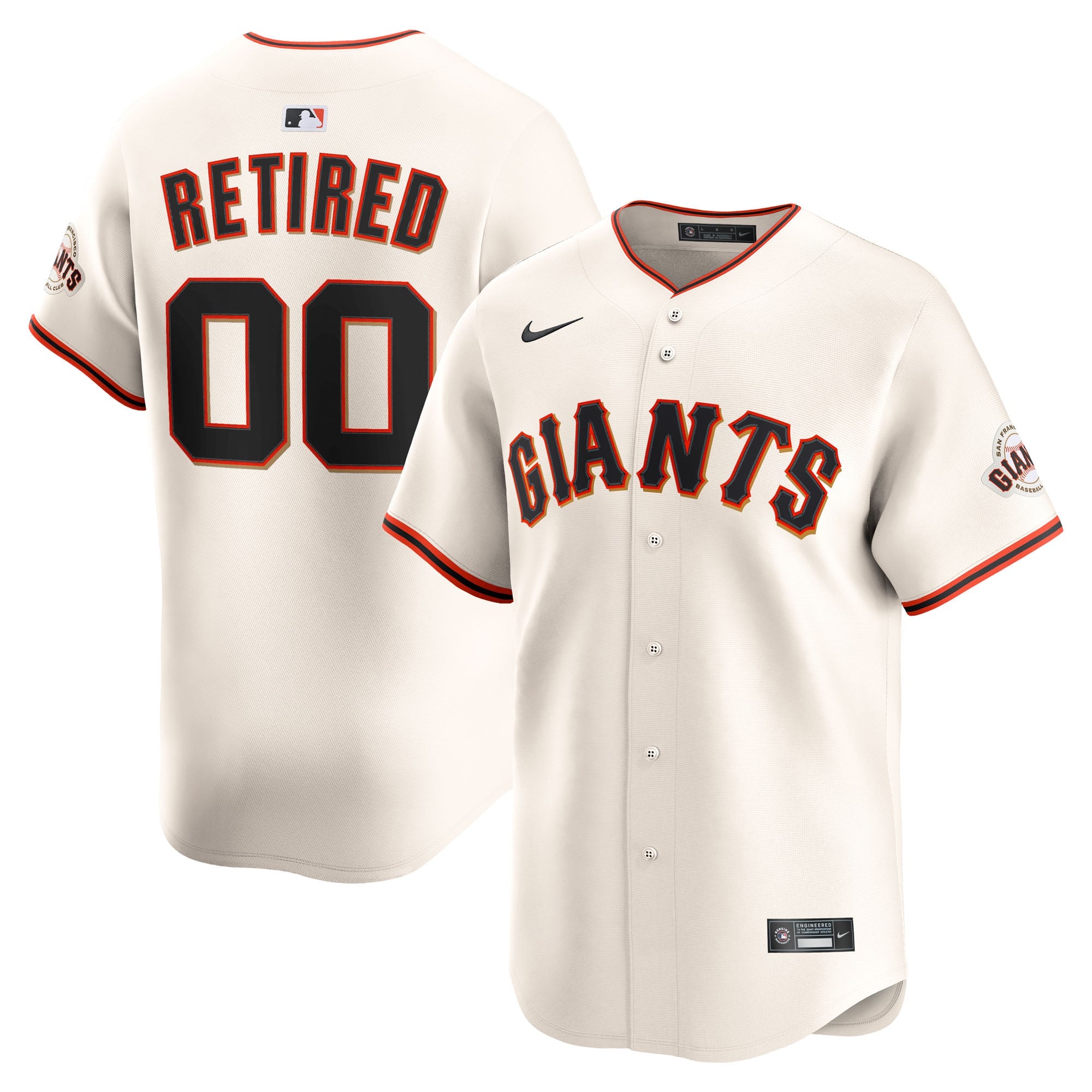 Men's San Francisco Giants Nike Cream Home Limited Pick-A-Player Retired Roster Jersey