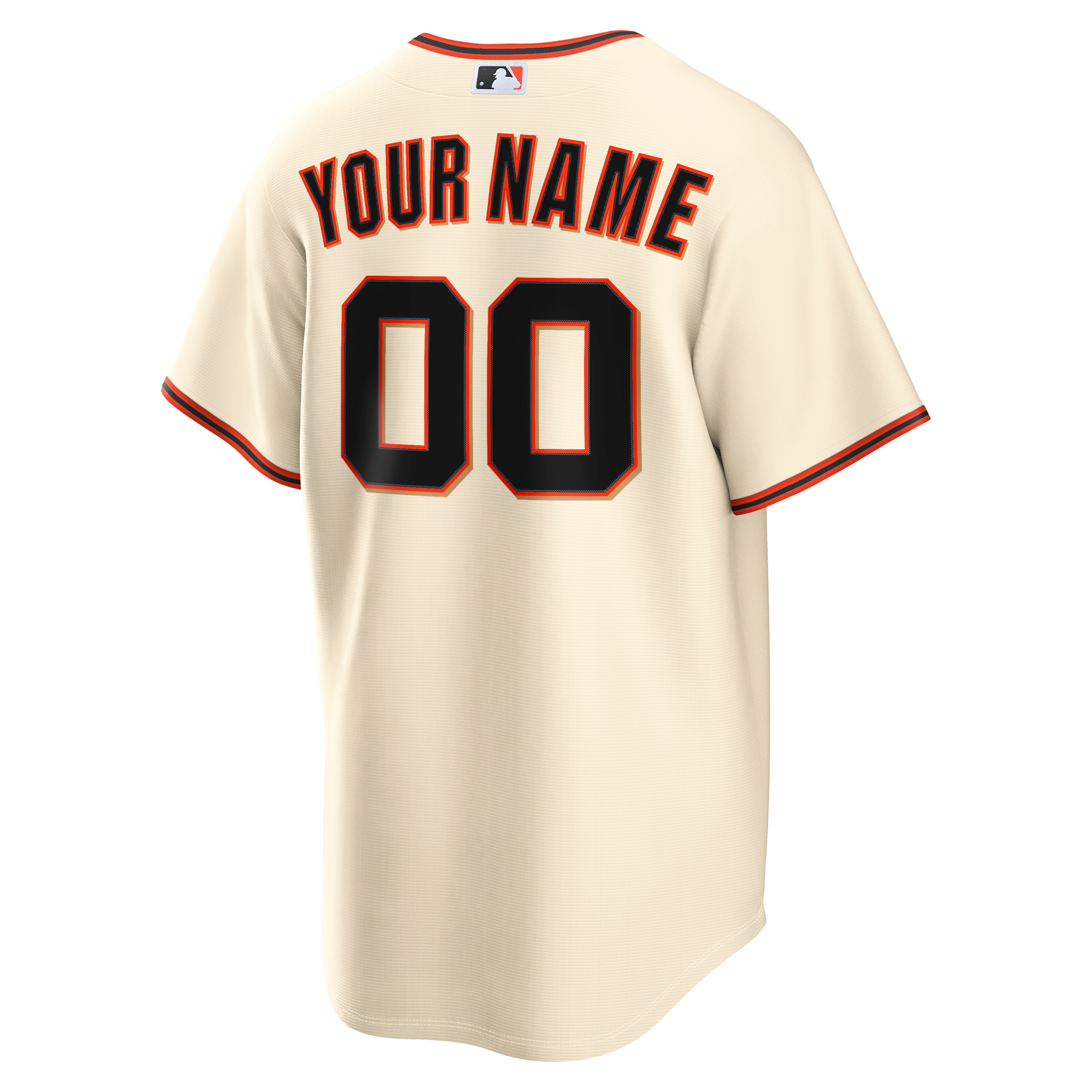 Men's San Francisco Giants Nike Cream Home Replica Custom Jersey - 4