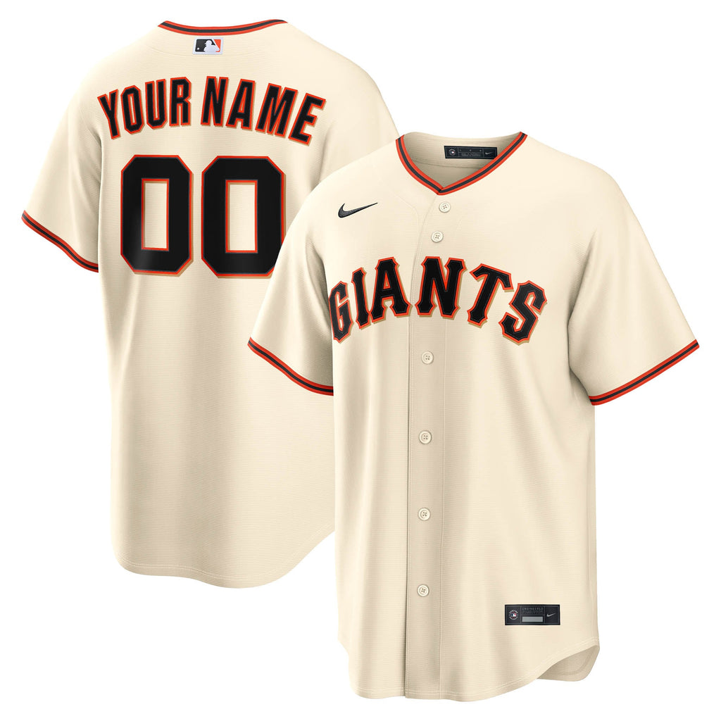 Men's San Francisco Giants Nike Cream Home Replica Custom Jersey