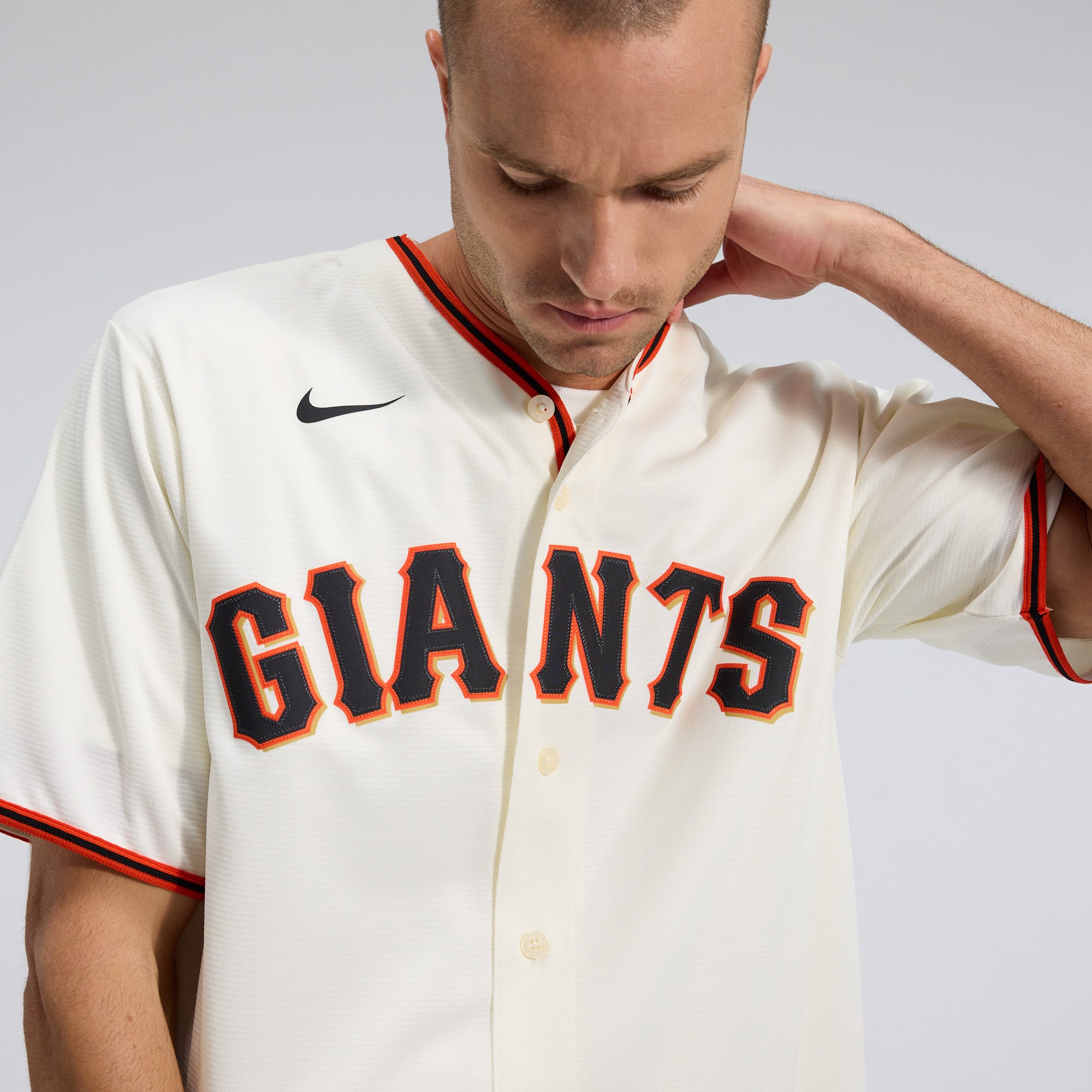 Men's San Francisco Giants Nike Cream Home Replica Team Jersey - 8