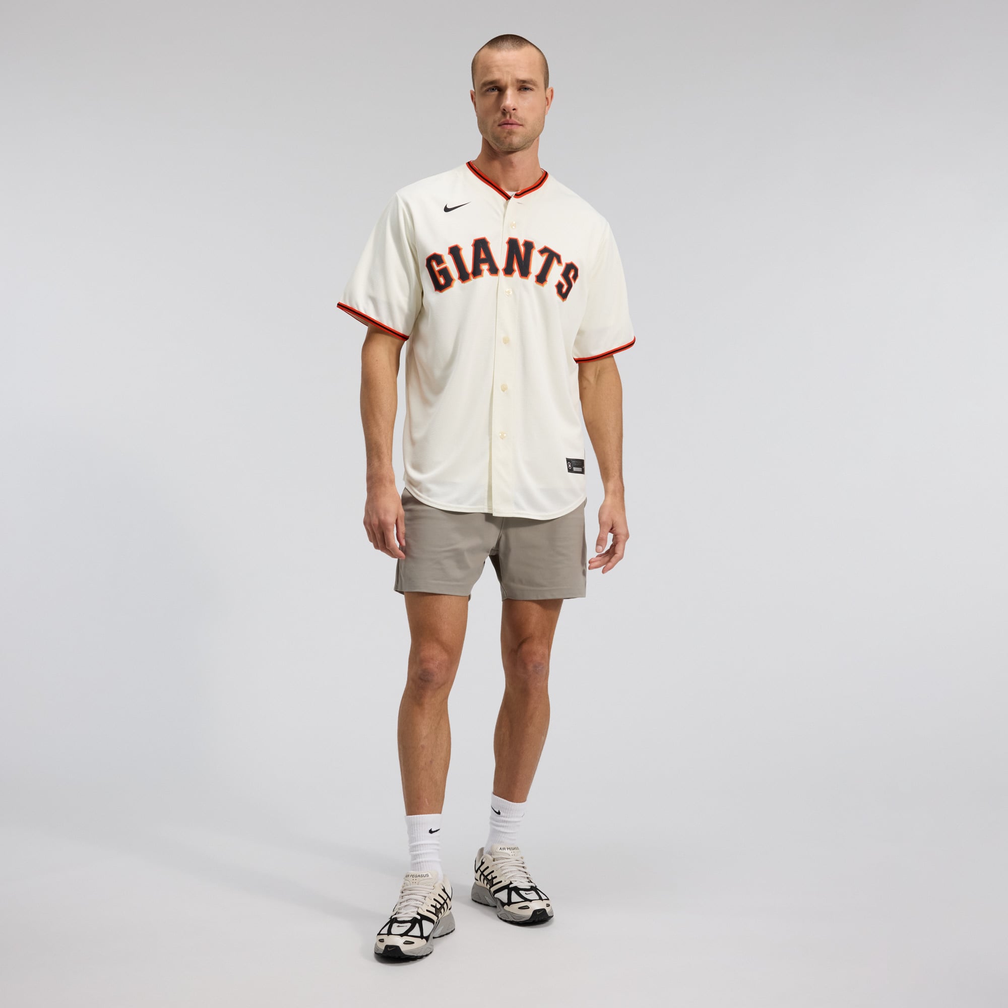 Men's San Francisco Giants Nike Cream Home Replica Team Jersey - 4