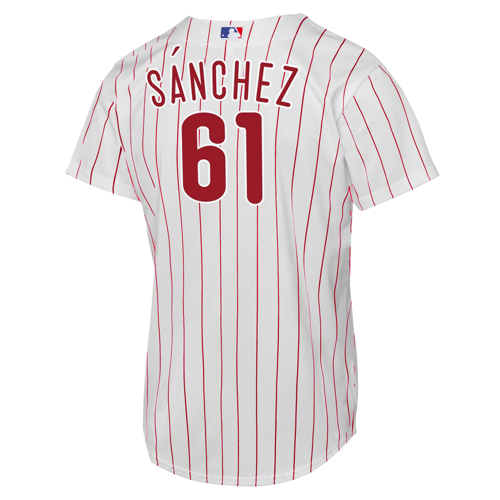 Male Philadelphia Phillies Cristopher Sánchez Nike White Home Replica Jersey - 4