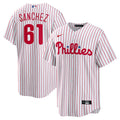 Men's Philadelphia Phillies Cristopher Sanchez Nike White Home Replica Jersey